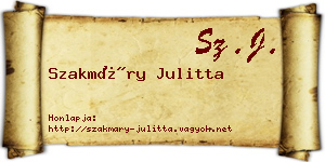 Szakmáry Julitta névjegykártya